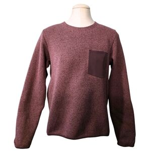Arc’teryx Covert Sweater Knit Fleece Pullover Women Size Medium Heather Burgundy